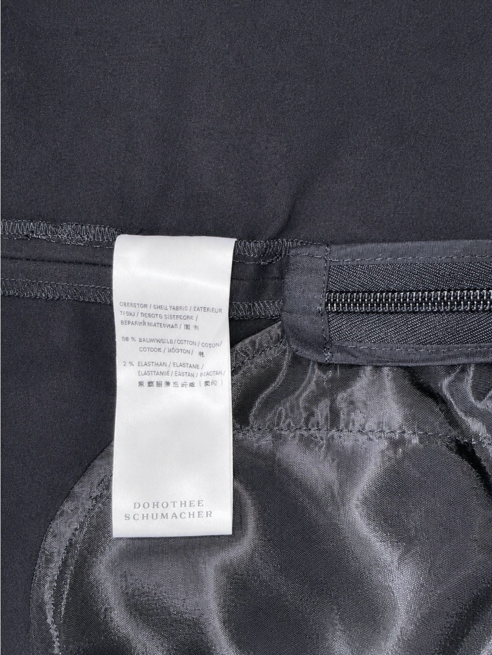 Dorothee Schumacher Black Midi Skirt Belted A-Line Cotton Blend Size 0 Germany - Picture 10 of 11